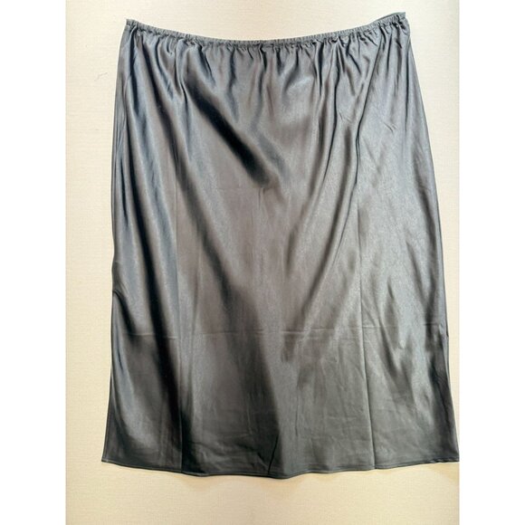 Old Navy Womens Slip Skirt Plus Size 3X Black Flowy Side Slit Lightweight - Picture 8 of 11